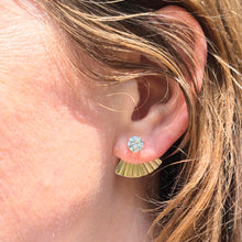 Load image into Gallery viewer, Secret Fan Ear Jacket stud earrings
