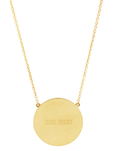 Load image into Gallery viewer, 14K Gold Plated Sterling Silver CZ Round Initial Necklace
