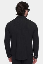 Load image into Gallery viewer, The Luxe Zip Jacket (Black Pinstripe) - DON GREAT
