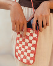 Load image into Gallery viewer, Checkered Crochet Phone Sling Bag
