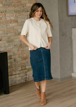 Load image into Gallery viewer, Zadie Ivory Short Sleeeve Button Cardigan
